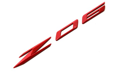 Image of 2Pcs Z06 Emblems 3D Badge Nameplate Letter Compatible with 2023-2024 C8 85623536 OEM Size (Red)