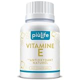 Vitamine E Pure 120mg Par Dose 178UI PiùLife, 365 Comprimés Complément Alimentaire Vitamin...