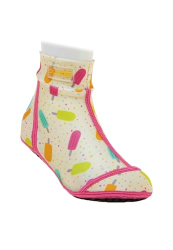 Duukies Mädchen Badesocken Icecream Eis am Stiel Motiv Strandsocke UV-Schutz, Farbe:multicolor, Socken:36-37