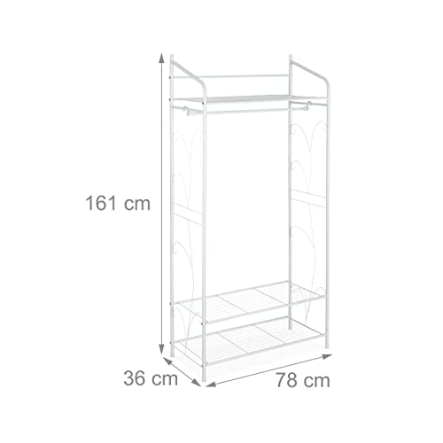 Relaxdays Stand Appendiabiti, in Metallo, con 3