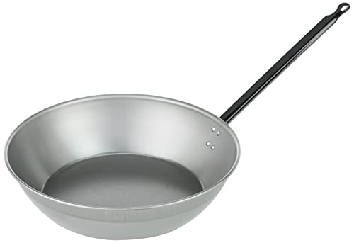 La Valenciana Vaello Sartén Honda de Acero Pulido con Mango único, 40 cm, aleado, Negro, 40.0...