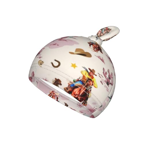 Image of Personality Pink Western Newborn Swaddling Blanket Beanie Hat Funny Blanket Sleeping Bag New Born Sleep Sacks for Boys Girls
