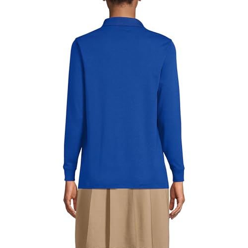 Image of Lands' End School Uniform Kids Long Sleeve Interlock Polo Shirt