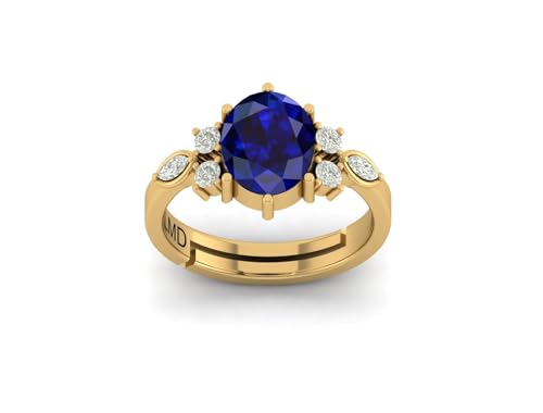 Image of LMDPRAJAPATIS 7.25 Ratti /6.25Carat Natural Certified Panchdhatu Gemstone Gold Plated Adjustable Ring For Men And Women