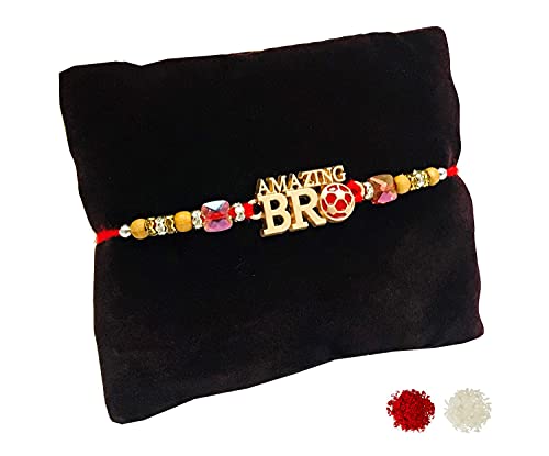 Image of 2 Pcs Amazing Bro And Bro Car Bracelet Rakhi For Brother | Rakhi Combo-146-155 | Red Wristband
