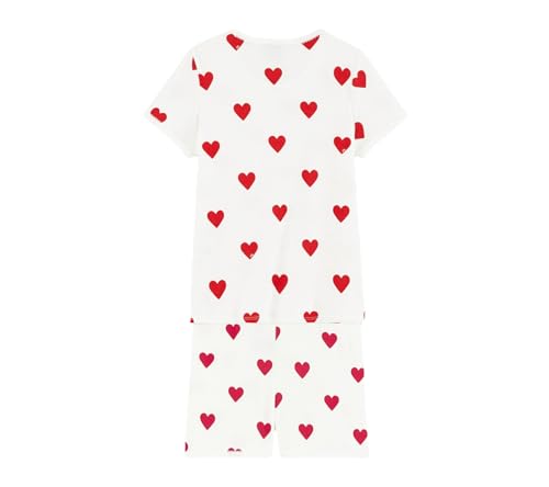 Pigiama corto bambina in cotone motivo cuore - 2