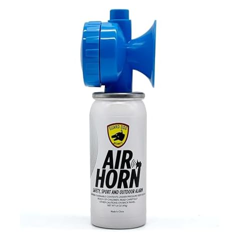 Guard Dog Security Air Horn for Safety, Loud Blow Horn, Hand Held Mini Air Horn, Fog and Boat Horn for Marine, Football Games, Sporting Events and Outdoor Alarms, Powerful 1-Mile Sound Blast 1.4 oz Cover