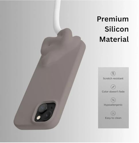 Image of Premium Liquid Silicone Case for iPhone 17 Pro - Slim Full Body Protective Back Cover with Soft Microfiber Lining, Anti-Slip Grip Scratch Resistant Phone Case (Light Grey)
