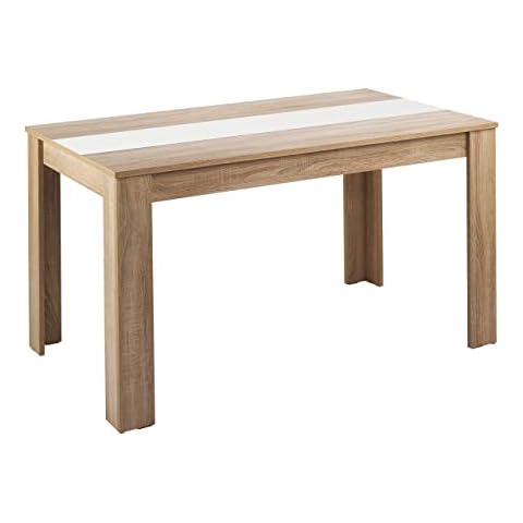 byLIVING Esstisch NORI / Moderner Küchentisch in Sonoma Eiche, Wendeplatte weiß/schwarz Cover