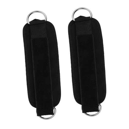 BRIGHTFUFU 2pcs Fitness Padded Ankle Straps for Cable Machine Men's Ankle Workouts D-Ring Leg Training Attachment