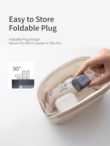 Image of UGREEN Nexode Air 45W USB C Charger Block, Foldable Plug Ultra Mini GaN Charger Fast Charging, Travel Essentials Wall Charger for iPhone 17 16, Galaxy S26 /S25, iPad, Pixel, MacBook Air /Neo, Grey