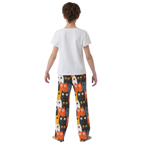 Colorful Cute Cat 4 Long Pajama Pants Bottoms Soft Sleepwear with Pockets3