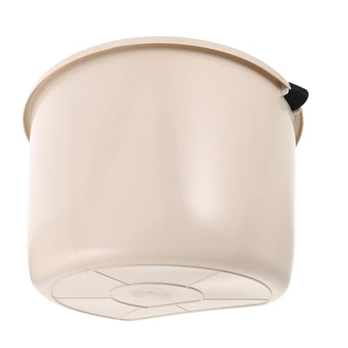 Hohopeti Secchio per Fertilizzanti in Plastica Bianco da 10 Kg con Tracolla Regolabile Spandiconcime Manuale e Cestino Portatile per Raccolta Frutta e Verdura da Giardino