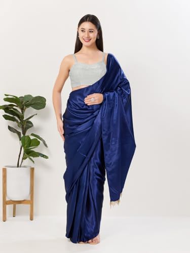 Image of Vamas Women's Shimmer Sleeveless Saree Blouse | Sweetheart Neck Padded Crop Top Blouse Designer Blouse for Lehenga & Saree | Available in Gold, Copper, Silver & Black