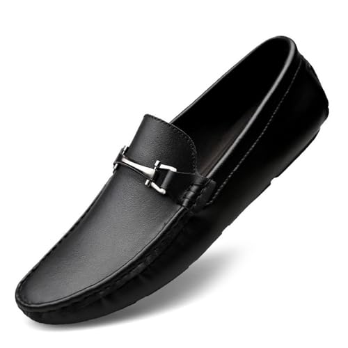Classic Leather Loafers Men Slip On Comfortable Breathable Shoes for Work Party Casual Dress Occasions2