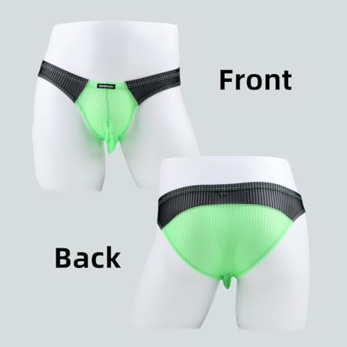 Men's Underwear Briefs Sexy See Through Mesh Breathable Low Rise Panties For Men3