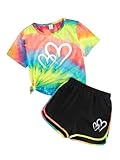 Kxuryueo Girls Clothes Summer Short Sleeve T-Shirt and Shorts Set Casual Two Pieces Outfit