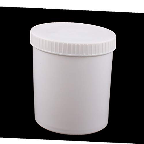 New Lon0167 1000ml Plástico de impresión Tinta Tanque de almacenamiento de polvo Sellador Tarro Espesar (1000ml Plastikdrucktintenbehälter-Pulver-Speicher-Siegelglas verdicken Weiß
