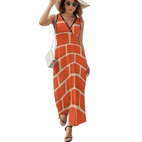 Robe longue d'été sans manches imprimé graphique style bohème chic