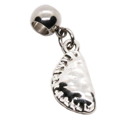 Dave The Bunny Pierogi Charm - Dumpling Charm Stainless Steel Connector with Metal Alloy Polish Food Ravioli Pierogies Dumpling Empanada to go with your Pierogi Maker Press