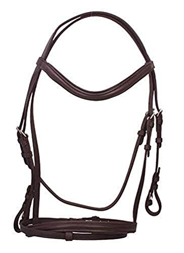 Covalliero Trensenzaum Standard, Zaumzeug, Reitzaum, braun, Leder, Metall, Shetty, Pferd, verstellbar, inkl. Gurtzügel