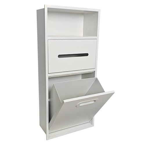 Stainless Steel Shower Nich, 25.4X11.2IN Recessed Waterproof Bathroom Niche, Built-in Trash Can Alcove, Toilet Paper Toiletries Storage Rack for Kitchen Living Room Bedroom Hotel Residential