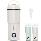 Aliliy 電気ケトル ポータブル トラベルケトル 小型 380ML 100V 300W 低消費電力 持ち運びケトル 湯沸かし 一人暮らし 電気ポット トラベル 湯沸かし器 水筒 急速沸かし 空焚き防止 漏れない お湯ポット ステンレス 二重構造 コーヒー 紅茶に使用 旅行 車中泊 オフィス 出張 ギフト 日本語説明書付き PSE認証済み (ベージュ)