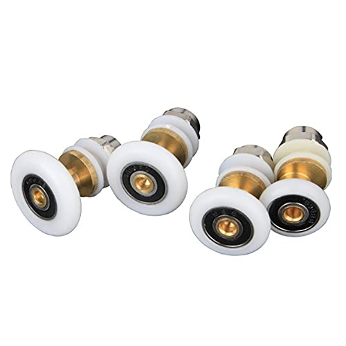 ANCLLO 4 Pack Shower Door Roller Runners Diameter 27mm for Bathroom Glass Sliding Door Bearing Rollers Glass Door Rollers Replacement - Image 4