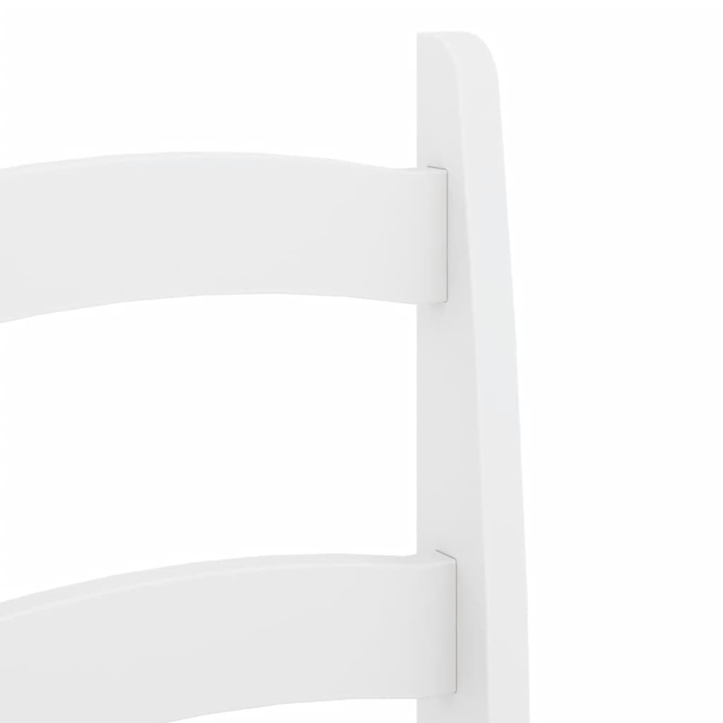 vidaXL Lot de 2 Chaises à Manger, Sièges à Dîner, Chaises de Repas, Meubles de Salle de Séjour Cuisine Maison Intérieur, Blanc Bois Massif de Pin