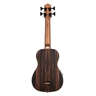 KALA Ukulélé U-BASS en ébène rayé (UBASS-EBY-FS) Naturel - Les Beatles, Paul McCartney, John Lennon, RIngo Starr, George Harrison KALA Ukulélé U-BASS en ébène rayé (UBASS-EBY-FS) Naturel – Image 2