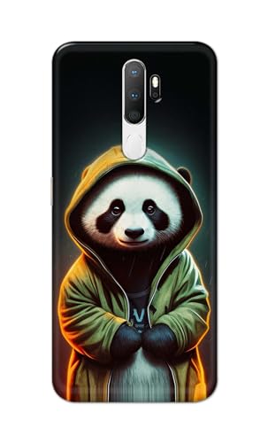Image of Printed Hard Back Cover Case for Oppo A5 2020 | Oppo A9 2020 Back Cover (Cartoon Panda) -1111