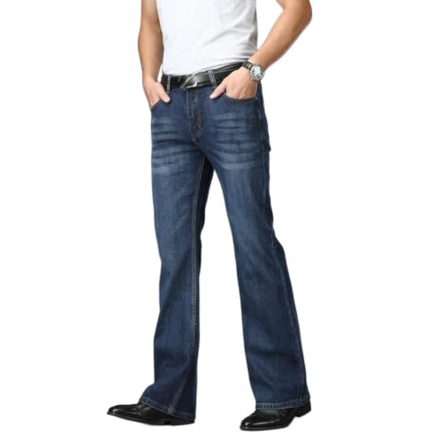 Image of Jeans for Men | Relaxed Fit Denim Pants with Slim Fit Bottoms