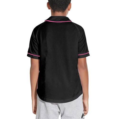 Image of Yuji Itadori Kids Baseball Jersey Button Boys Short Sleeve T-Shirts Hip Hop Fashion Casual Sports Solid Color Shirt