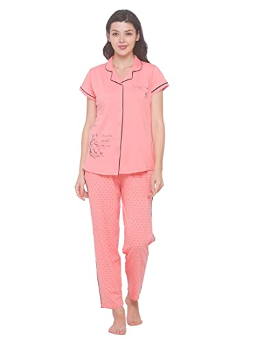 Image of AV2 Women's Cotton Polka Dots Night Suit Pajama Set