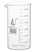 EISCO Beaker, 600ml - Tall Form with Spout - White, 50ml Graduations - Borosilicate 3.3 Glass