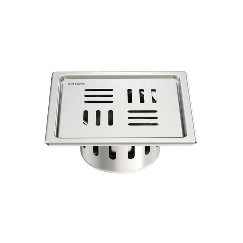 Image of Mila 6-Inch Floor Drain | 2-Piece Bowl System | Cockroach Trap | Prevents Blockage | Smooth Water Flow | 304 Grade Stainless Steel | Rust Resistant | Bathroom & Kitchen | 1.5 Yr Warranty