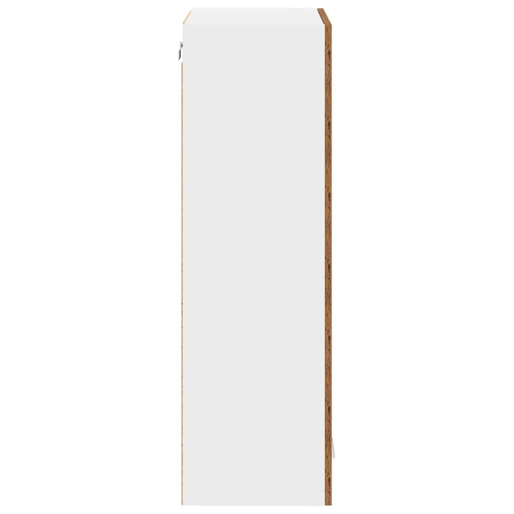 Hängeschrank Küche Altholz-Optik 40 x 31 x 100 cm Wandoberschrank mit Tür aus Holzwerkstoff Robuster Küchenhänger Modernes Design für Stauraum und Küchenorganisation