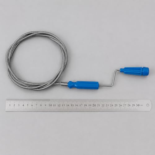 Destapacaños manual, serpiente para desagüe de acero inoxidable para fregadero de cocina y baño, destapacaños reutilizable para pelo, manual de 3 m miniatura 4