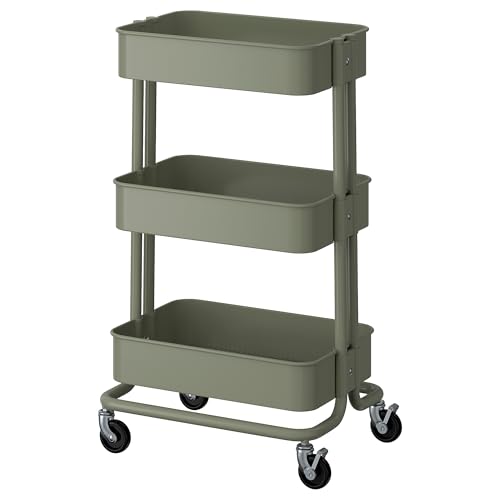 ProTuning RÅSKOG - Carrito, gris y verde, 35 x 45 x 77 cm