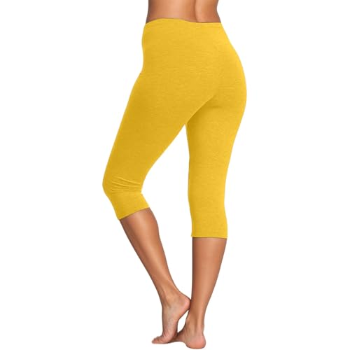 Genérico Leggins Deportivos Mujer Push Up,Pantalones de Yoga Cintura Alta para Mujer,Mallas Entrenamiento 7/8 Largo Fitness,Correr,Gimnasio,Uso Diario,elásticos,Suaves y cómodos