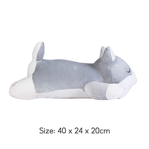 Image of MINISO Adorable Soft Stuff Animal Lying Dog Plush Toy 40CM Great for Kids,Grey