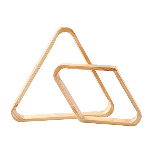 Table de billard équipée de billes et de triangles en bois