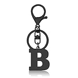 DlaeKua Keychain with Initials Letter B Gift for Woman Girls Letters A-Z Key Chain Birthday Gift for Teen Alphabet 26 Letter Key Ring for Purse Handbags Bridesmaid Proposal Gifts Stainless Steel