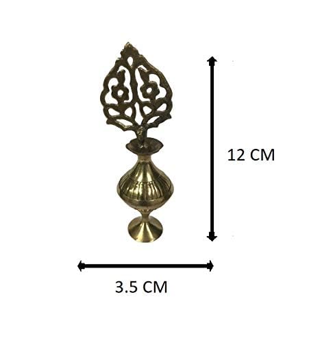 De-Ultimate Pack of 2 Pcs Plain Brass Designer Decorative Surma,kajal,sindoor Empty Dani for Women and Girls Beauty Tool