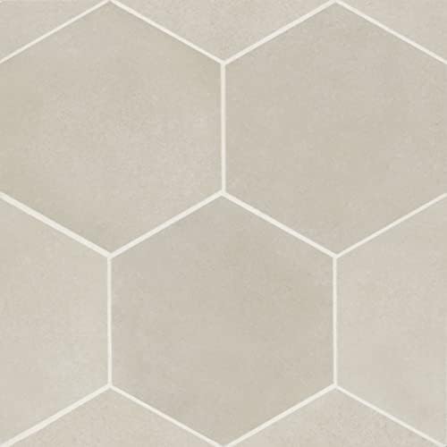 Bedrosians Makoto Matte Hexagon Porcelain Tile 11.5" x 10", Kumo Grey (18-Pack, 10.76 SF)