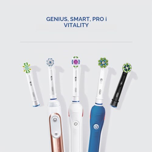 Oral-B White 3D Końcówki do Szczoteczek, 4 Sztuki, Oryginalne Wkłady do Elektrycznej Szczoteczki z Technologią CleanMaximiser, Białe