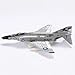 1/144 Scale United States Navy Mcdonnell Douglas F-4 Phantom II Fighter Model Alloy Model Diecast Plane Toy for Collection, White