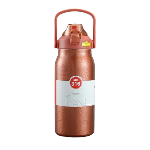 Vaso aislado de acero inoxidable 316 de gran capacidad para exteriores, color naranja y rojo, 800 ml