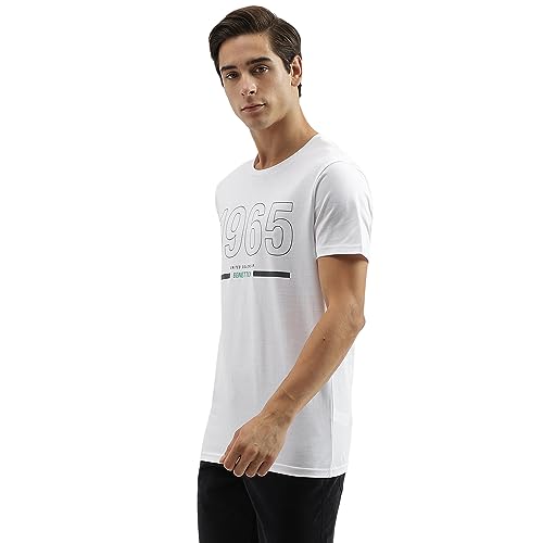 Image of UNITED COLORS OF BENETTON Men's Solid Regular Fit T-Shirt