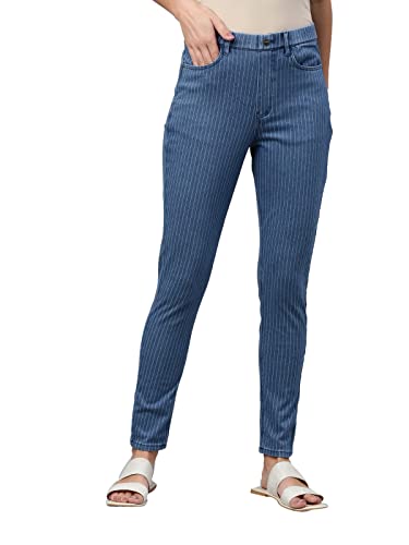 Image of GO COLORS Soft Cotton Blend Super Stretch Jeggings Full Length for Women| Breathable, Mid Rise